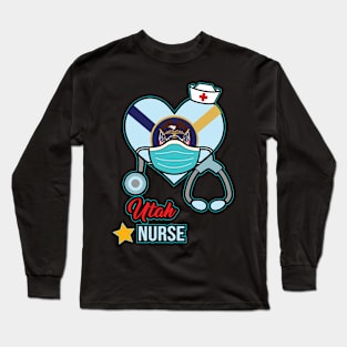 Utah Nurse - Love RN LPN CNA State Nursing Gift Long Sleeve T-Shirt